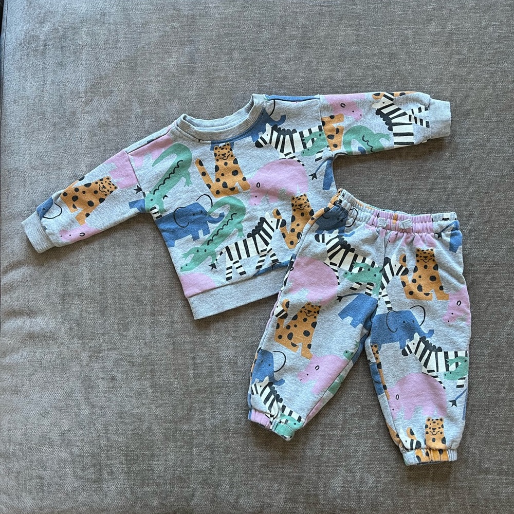 Hanna Andersson / Terry Sweatshirt & Sweatpants Set